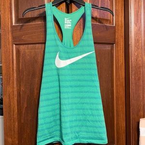 Green Nike tank top racer back large